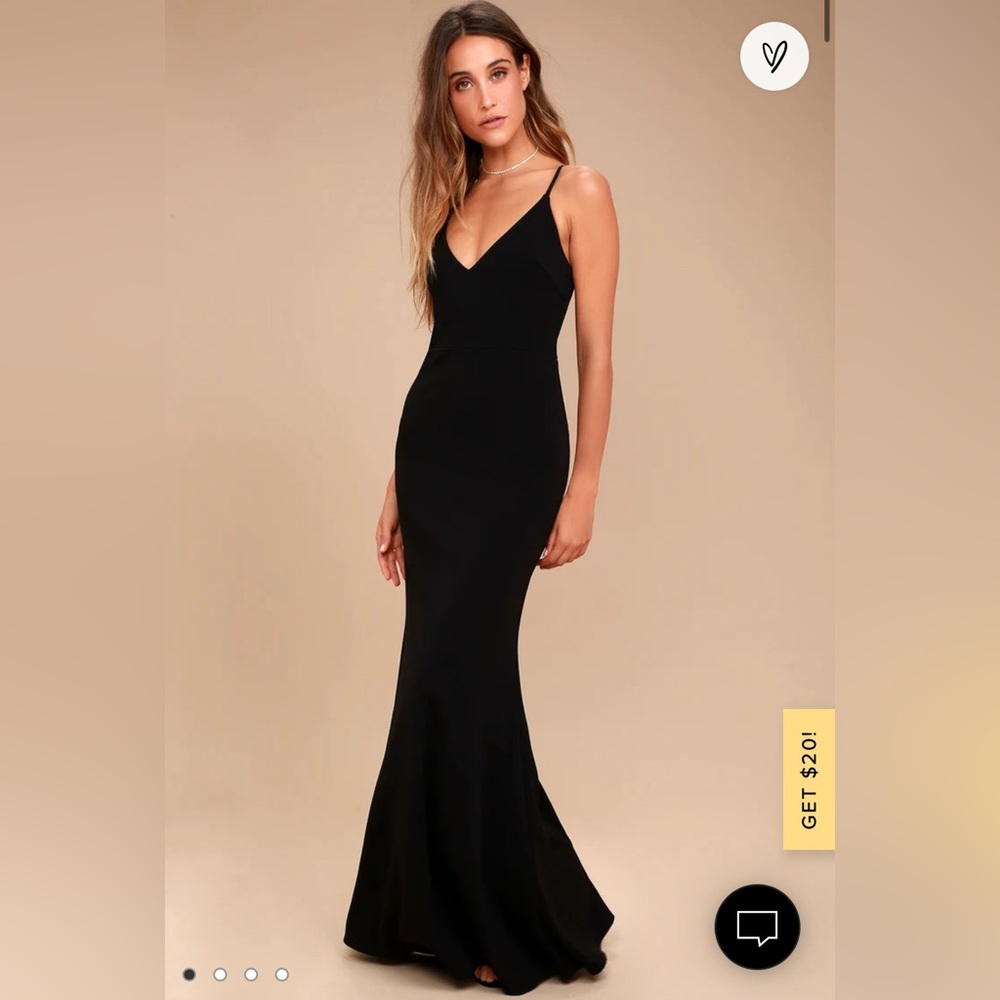 Infinite glory black maxi dress